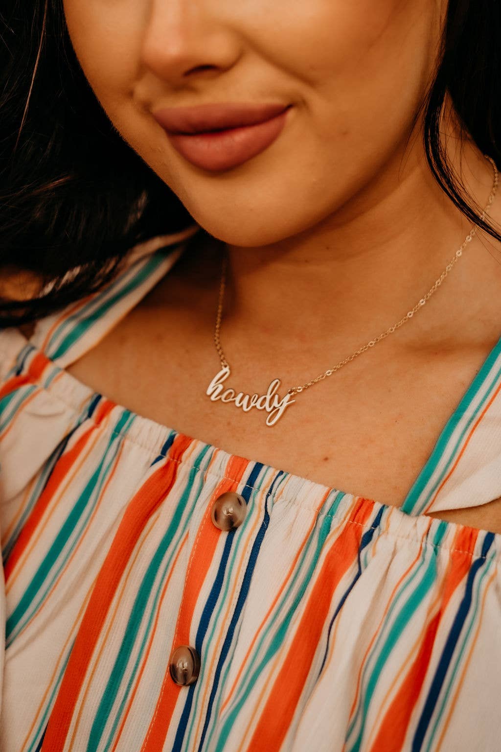 Howdy Script Necklace